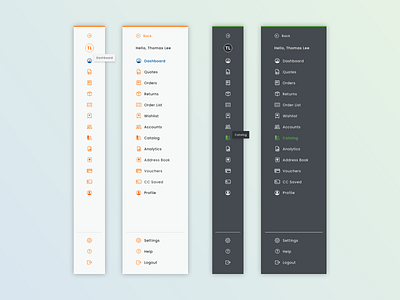 Sidebar Navigation experience design ui ux website