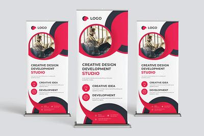 Roll Up banner design template 2021 advertising banner design business business banner corporate roll up design graphic design roll up banner x banner