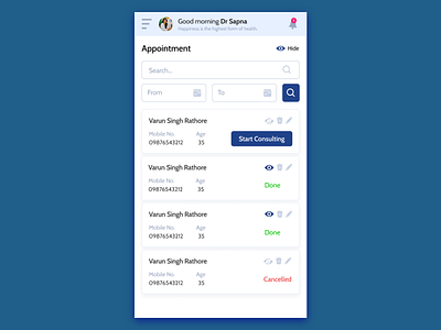 Appointment Booking ui ux