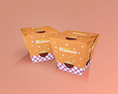 We!! Ramen design packaging brending design food illustration japan packaging ramen table