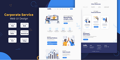 Web Ui Design | Corporate Service Ui branding graphic design minimal minimal ui design ui ui design uiux design ux web ui