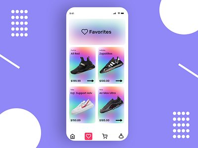 Favorites - Daily UI 44 044 app color daily ui 44 day 44 design favorites interface ui ui design uiux ux web