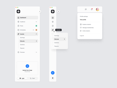 Sidebar navigation for Dashboard 4px rule clean dropdown dropdown menu menu icon minimal nav nav icons navigation navigation bar sidebar sidebar navigation sub menu ui ui design user interface ux ux design web design wireframe