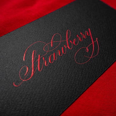 Strawberry calligraphy hand drawn hand lettering lettering typo typography