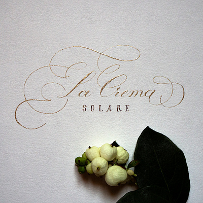 La Crema Solare calligraphy hand drawn hand lettering lettering typo typography