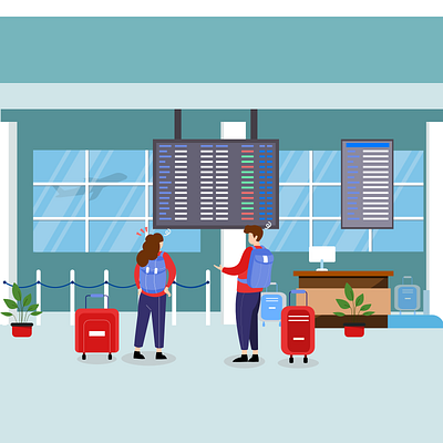 airport schedule artwork design flatdesign illustration ui vector
