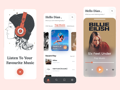 Musicaly - IOS App android app app app music clean clean ui design ios app music music app ui ui design uidesign ux ux design