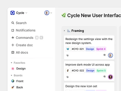 Kanban app cycle design kanban light product ui ux web