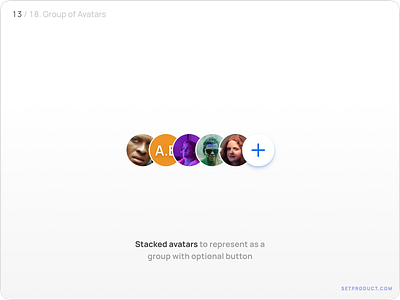 Avatar UI design guidelines - User stack app design figma profile templates ui ui kit