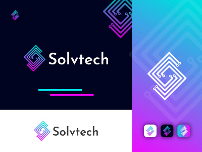 Tech Company Logo Design, S Modern Logo Mark. 2020 2021 top 5 abstract app icon logo brand identity branding clean flat colorful creative logo logo designer minimal minimalist logo minimalistic design modern logo modern professional popular dribbble shots s logo simple tech typography word mark