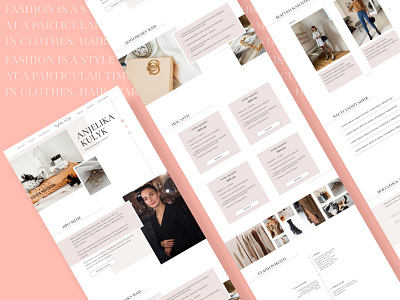 Landing Page • Fashion stylist portfolio fashion stylist hi fidelity landing page mockup stylist portfolio ui ui design ux web wireframe