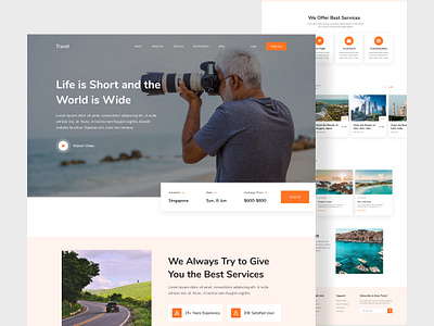 Tour & Travel Website Design design designer graphic design product design tour web page design travel case study travel landing page travel web design ui design uiux user experience user interface ux design web design web experience