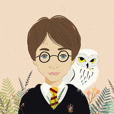 Harry Potter! characterdesign design digitalart digitalartist fanart fashionillustrator graphicdesigner harrypotter harrypotterfanart illustrator logo logodesigner portrait vectorart