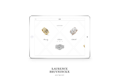 Laurence Bruyninckx Antwerp app branding design graphic design jewelry ui