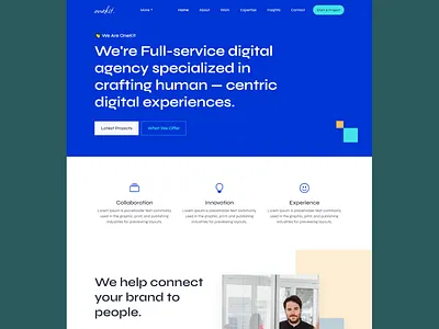 Onekit Agency landing page agency ui business ui clean ui design studio design ui html landing page landing page landing page design modern landing page one page simple landing page startup web design