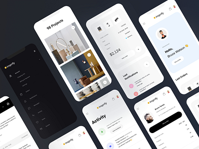 Mobile Fly Frames | Inspirfy 3d adobe xd animation app application art branding clean dashboard design figma resource ill illustration interface mobile motion graphics sketchapp ui ux web design