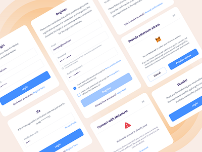 Dialogs design address asset blockchain code crypto cryptocurrency dialog ethworks investment login modal verification