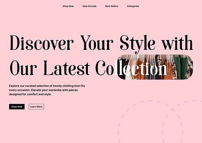 Website Design For Clothe Company ui ux webdesign website