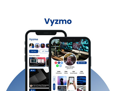 Social Media App | Vyzmo design freelance graphic design illustration logo social media social media app ui ui design uidesign uiux ux ux design uxdesign