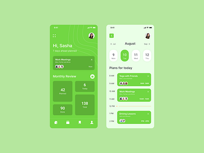 Mobile Planner App app calendar concept design interface lesson meeting mobile plan planner popular task time top uxui work