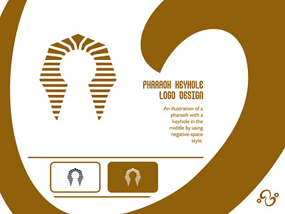 Pharaoh Keyhole Logo ancient brand design brand designer egypt illustration key keyhole lock logo design logo designer logo for sale logo idea logo inspiration logomark logotype mummy pharaoh secure security tutankhamun