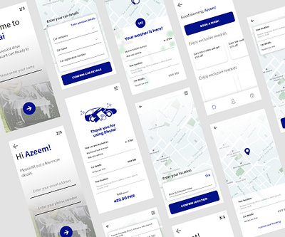 Dhulai - A Car Washing Service app application branding design mobile