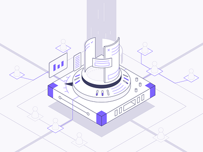 Modern Load Testing application development devops digital illustration isometric load testing