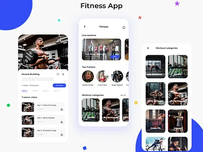 Fitness app app app design brand design fit fitness fitness app mobile ui uiux ux