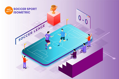 Concept Soccer Sport Vector Illustration 3d 3d animation 3d art 3d illustration basketball fitness football gym healthy illustration infographic isometric lifestyle match score soccer sport traingin vector workuout