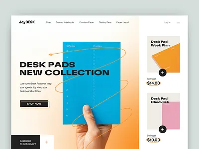 Workspace Desk Pads Landing Page Exploration agency branding clean design designer ecommerce fintech freelance homepage illustration landing page logo minimal portfolio ui web web design website