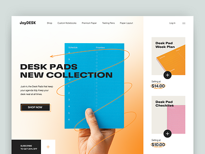 Workspace Desk Pads Landing Page Exploration agency branding clean design designer ecommerce fintech freelance homepage illustration landing page logo minimal portfolio ui web web design website
