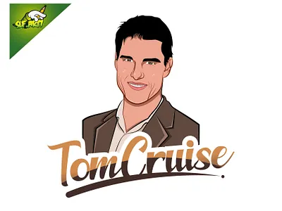 TomCruise art By SLF.art7 branding design graphic design illustration logo vector