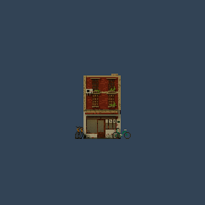 Shopfront | Yanyi Cafe 3d architecture building design illustration pixel pixelart space voxel