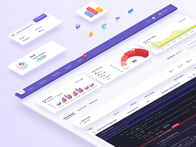 Cmd - cyber security platform app branding dashboard design isometry product design security ui ux