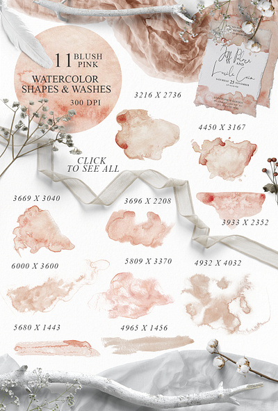 Elegant Watercolor Backgrounds,Textures Graphics abstract aesthetic background backgrounds banner blog blush card color decorative deep design green grey invitation pale pink shape social media template