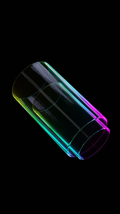 Holographic tube 3d blender branding ui