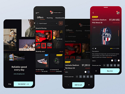 E-commerce shop app adidas app art clean clothing app dark dark system dark ui desktop app e commerce ecommerce app line nike app shop app sport app ui ux