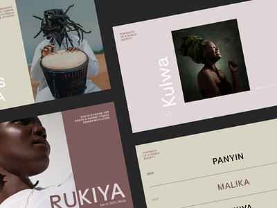 Portraits of Africa / Nº 1 branding clean ui design editorial design lookfeel minimal responsive design screen design ui ui design user inteface