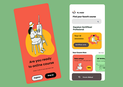 Course APP app desain mobileapp ui ux