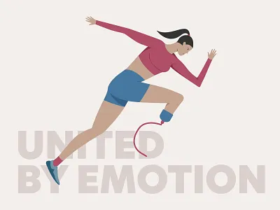 TOKYO 2020 Paralympic games character dynamic illustration movement olympics paralympics run sport sprint tokyo woman