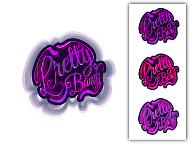 Pretty Bandz 3d bandz branding design graffiti art graffiti design graffity graffity art graphic design illustration lettering logo pretty prettybandz street art text effect typography vector