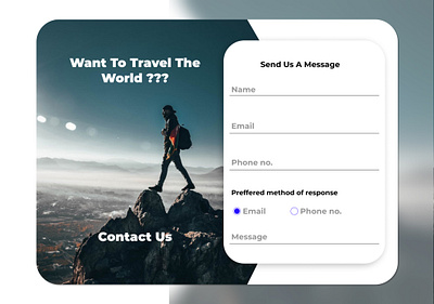 Contact Us Webpage contact us dailyui enquiry travel travelling travelling agency ui uidesign uiux user interface user interface design webdesign