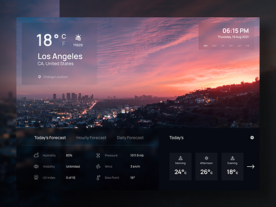 Weather Web App dailyui design glassmorphism interface minimal photography ui uidesign uitrends user ux weather weatherforecast webapp website