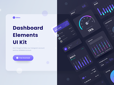 Dashboard Element Source Website - Hero Section chart component darkui dashboard dashboardelements element elementdashboard herosection minimalist ui uidesign user interface userinterface website