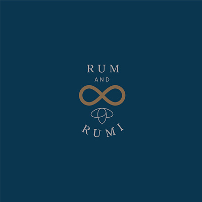 Rum & Rumi Secondary bath beauty branding gold graphic design handmade infinity infinity symbol logo navy rum rum and rumi rumi small business