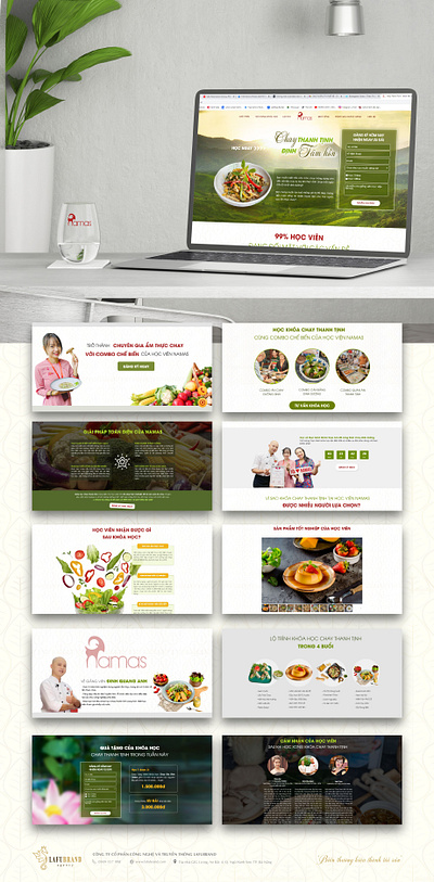 Vegan Cooking Course LDP 3d animation branding design graphic design handbags illustration logo motion graphics ui ux vector web design