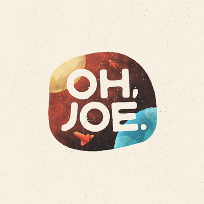 Oh, Joe. cosmic illustration joe logo moon planets solar system space stars sun texture