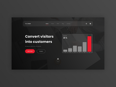 Convert convert dark design glass glassmorphism ui ux web website