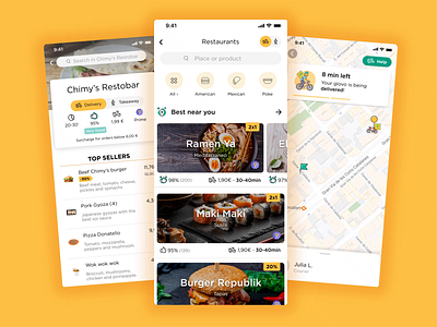 Light/Dark mode app dark dark mode delivery food food delivery glovo light mode ui ux