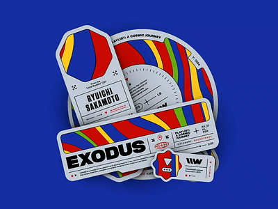 Ryuichi Sakamoto – Exodus abstract bashbashwaves distorted graphic design label little buddha loop looping artwork motion design motion graphics plastic bag playlist psychedelic rhox ryuichi sakamoto soundtrack spotify sticker pack vintage warp